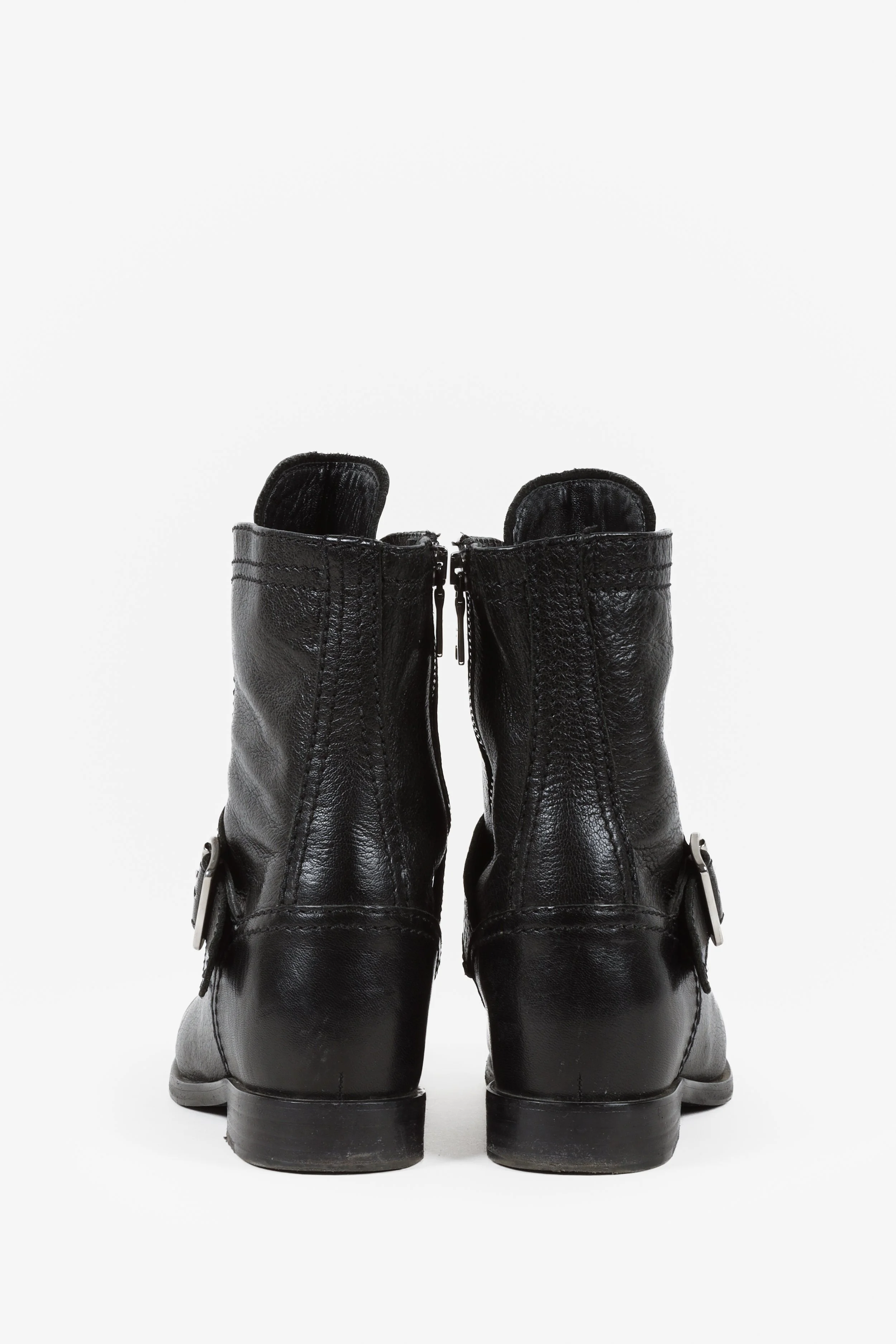 Prada buckle combat boots sales